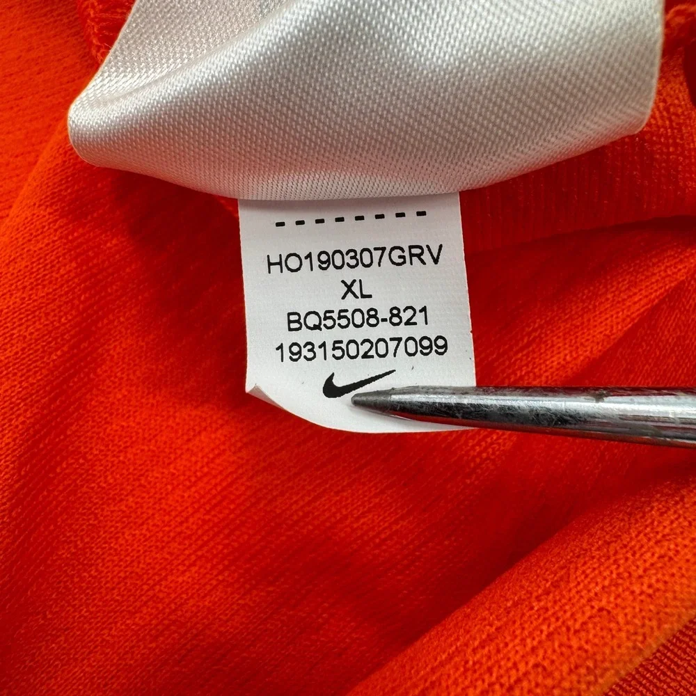 Nike Global Tech Ops Baseball Jersey Orange XL BQ5508-821‎ Nike Employee Shirt